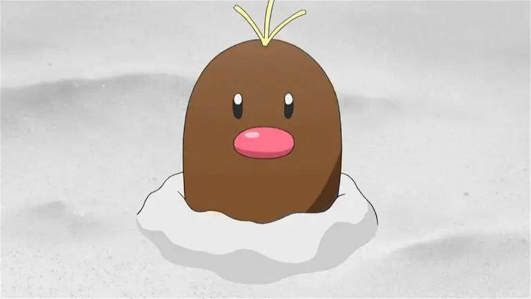 Diglett In Alola Form Snowy White Ground Wallpaper