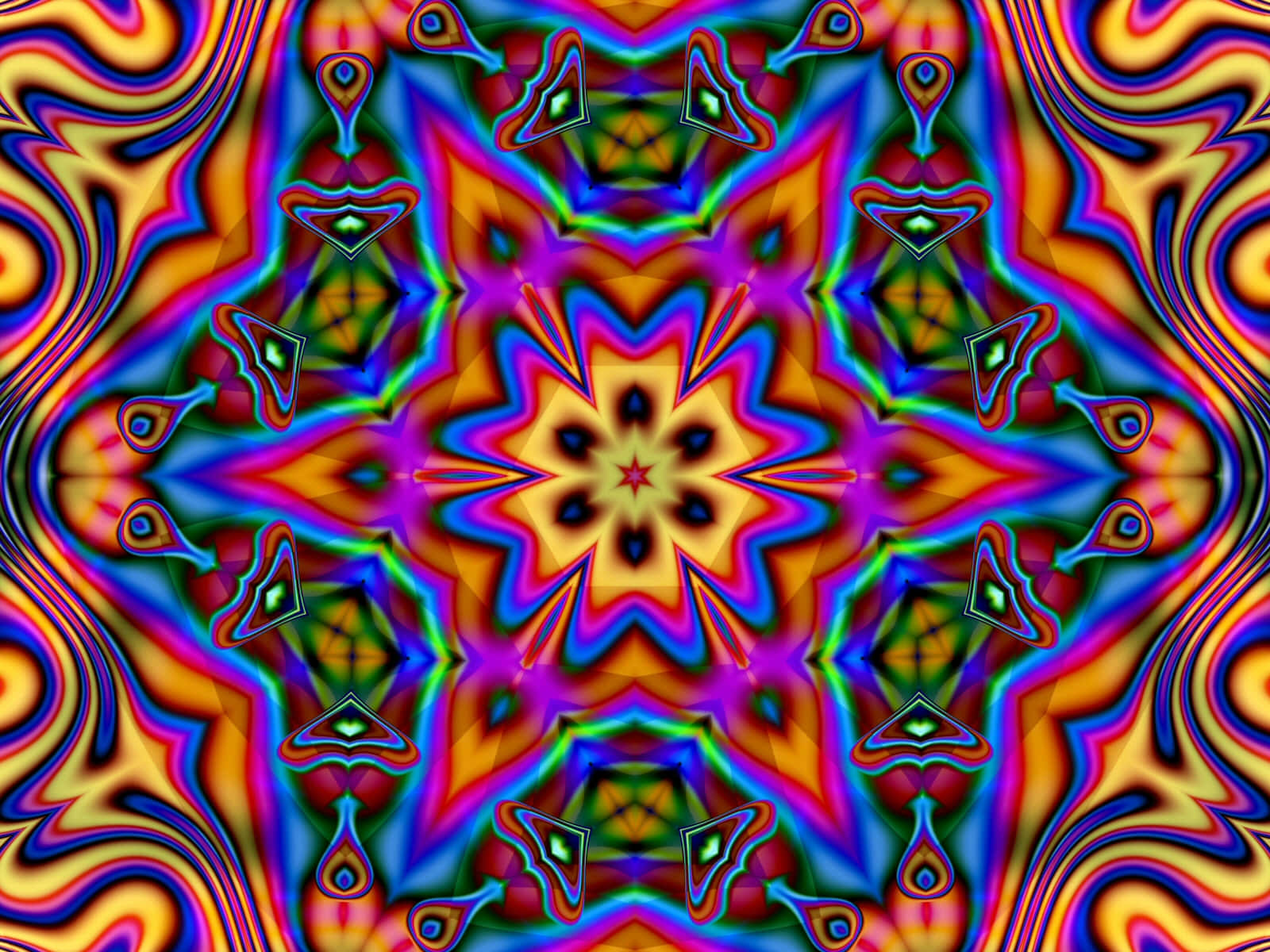Discover The Colorful, Natural Beauty With Trippy Hippie Wallpaper