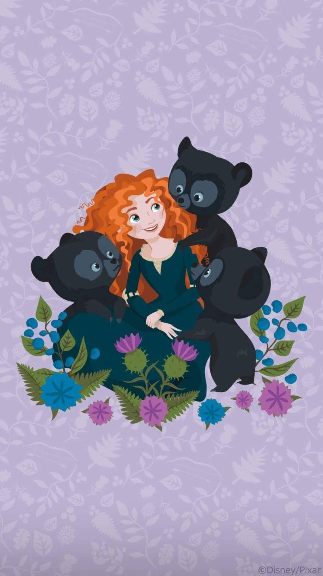 Disney Brave Merida And The Bears Wallpaper
