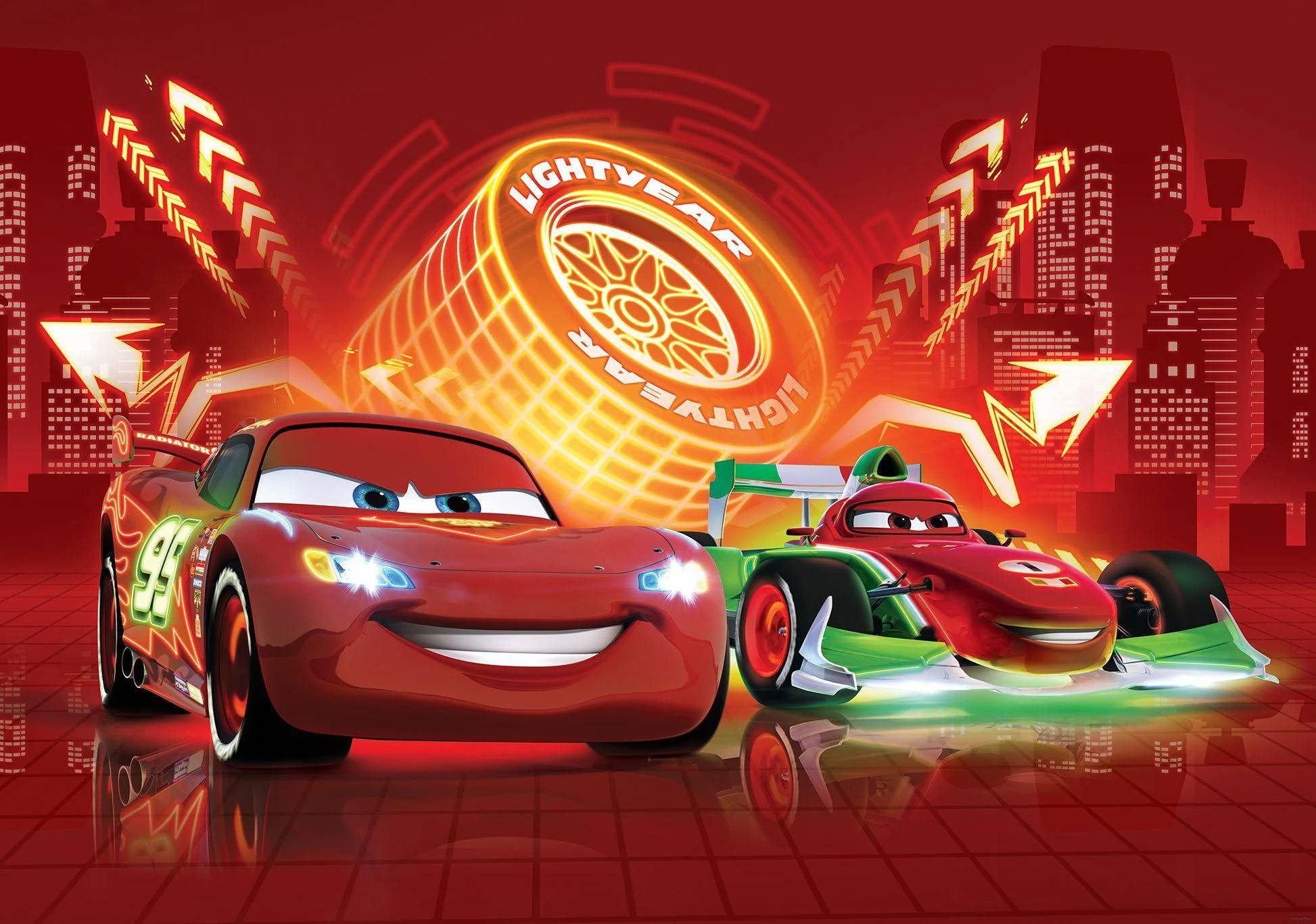 Disney Cars Francesco And Lightning Wallpaper