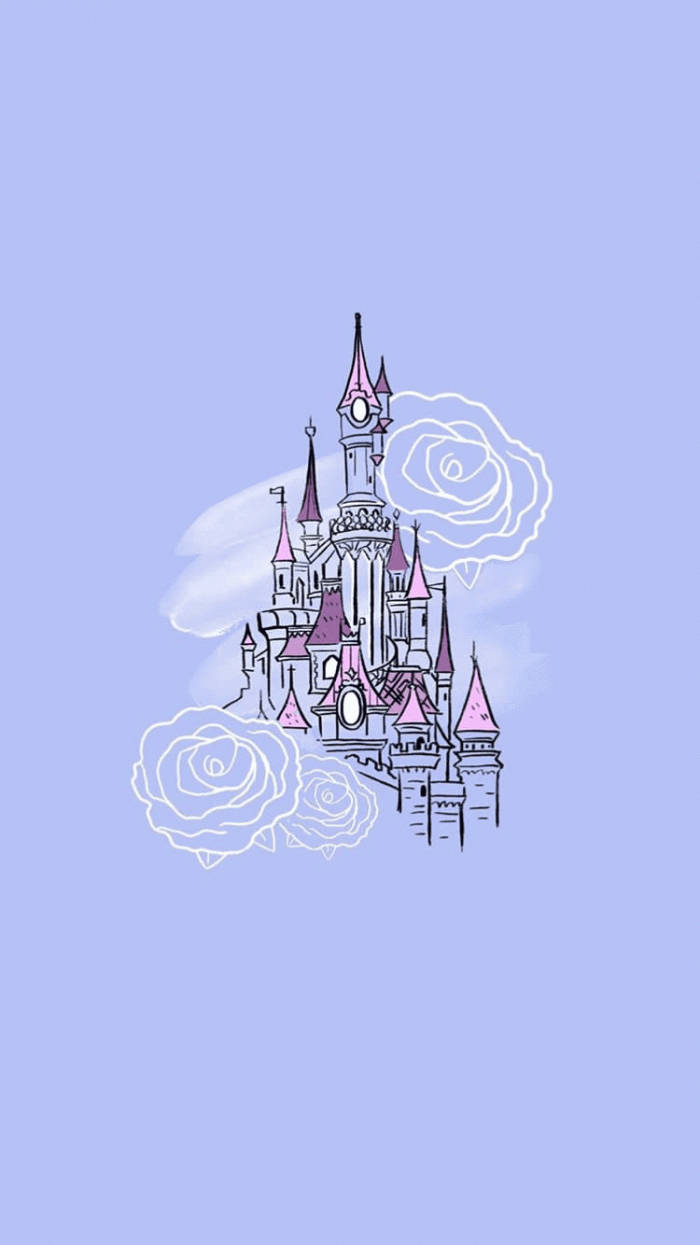 Disney Castle Lavender Aesthetic Cartoon Disney Wallpaper