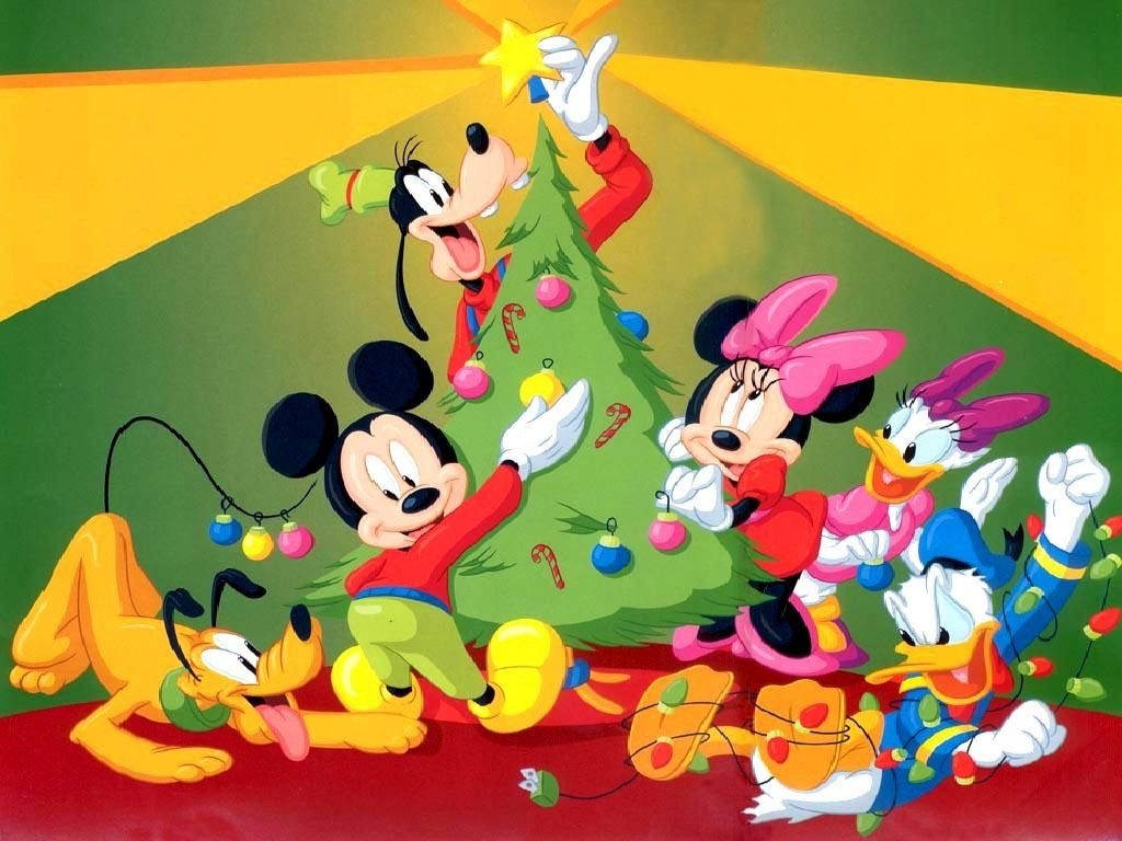 Disney Christmas Decorating Christmas Tree Wallpaper