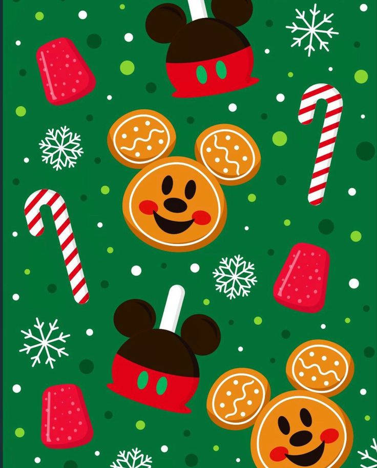 Disney Christmas Gingerbread And Sweets Wallpaper