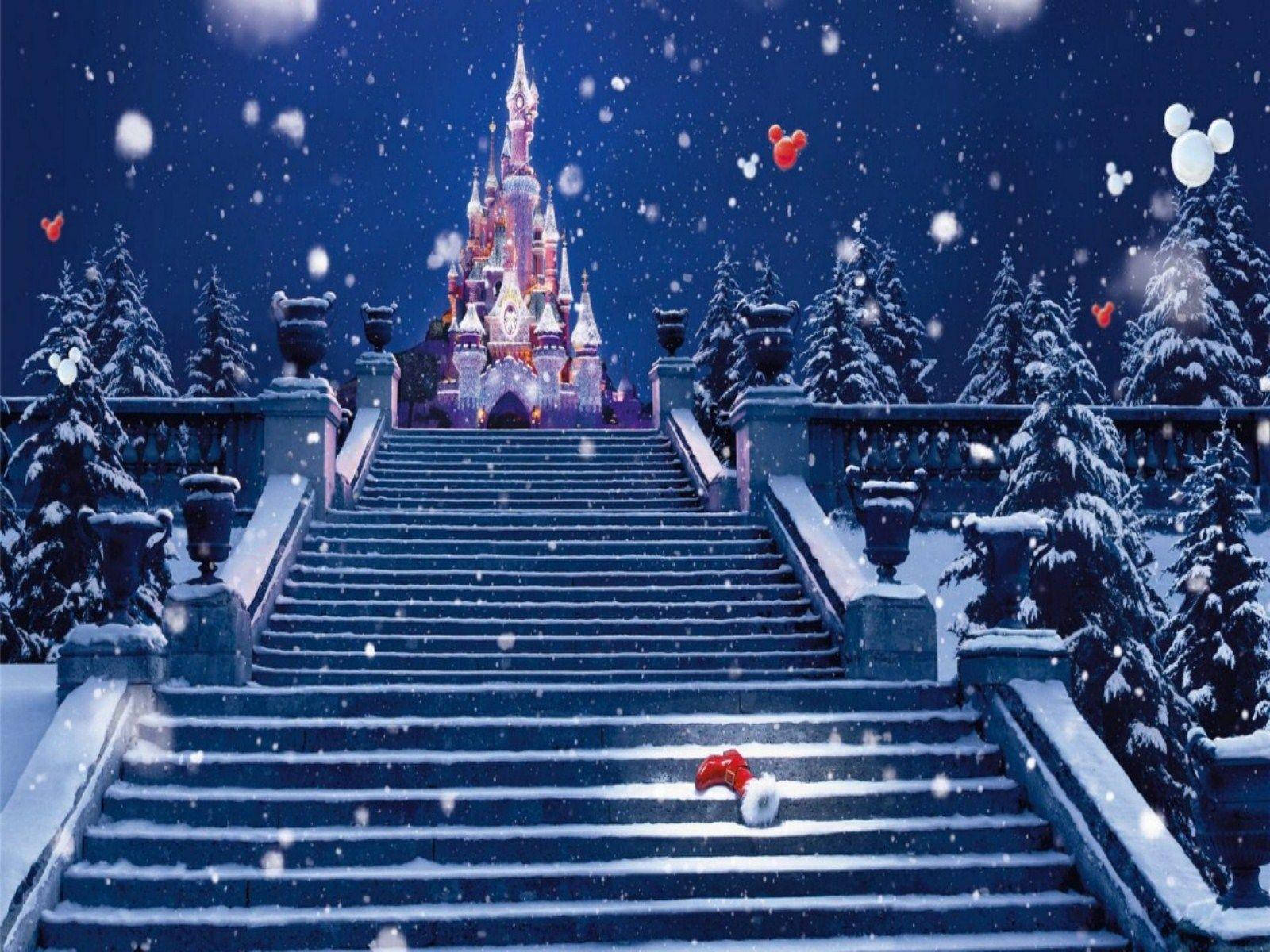 Disney Christmas Red Stocking Wallpaper