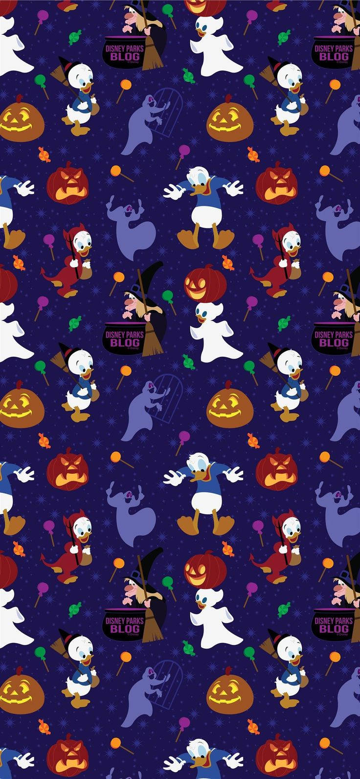 Disney Halloween Blue Theme Wallpaper