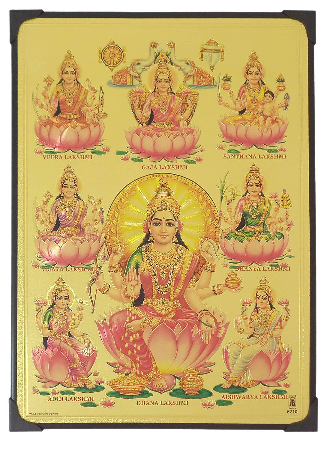 Divine Ashta Lakshmi - Hindu Goddess Of Prosperity Wallpaper