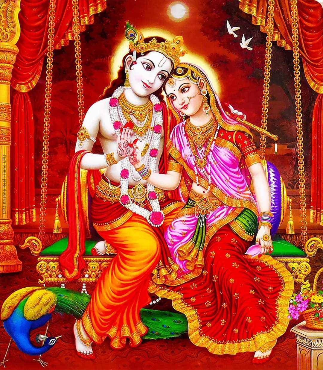 Divine Grace - Lord Krishna In Mahabharata Wallpaper