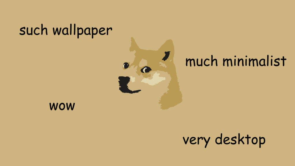 Doge Is The True Definition Of Minimalism Wallpaper