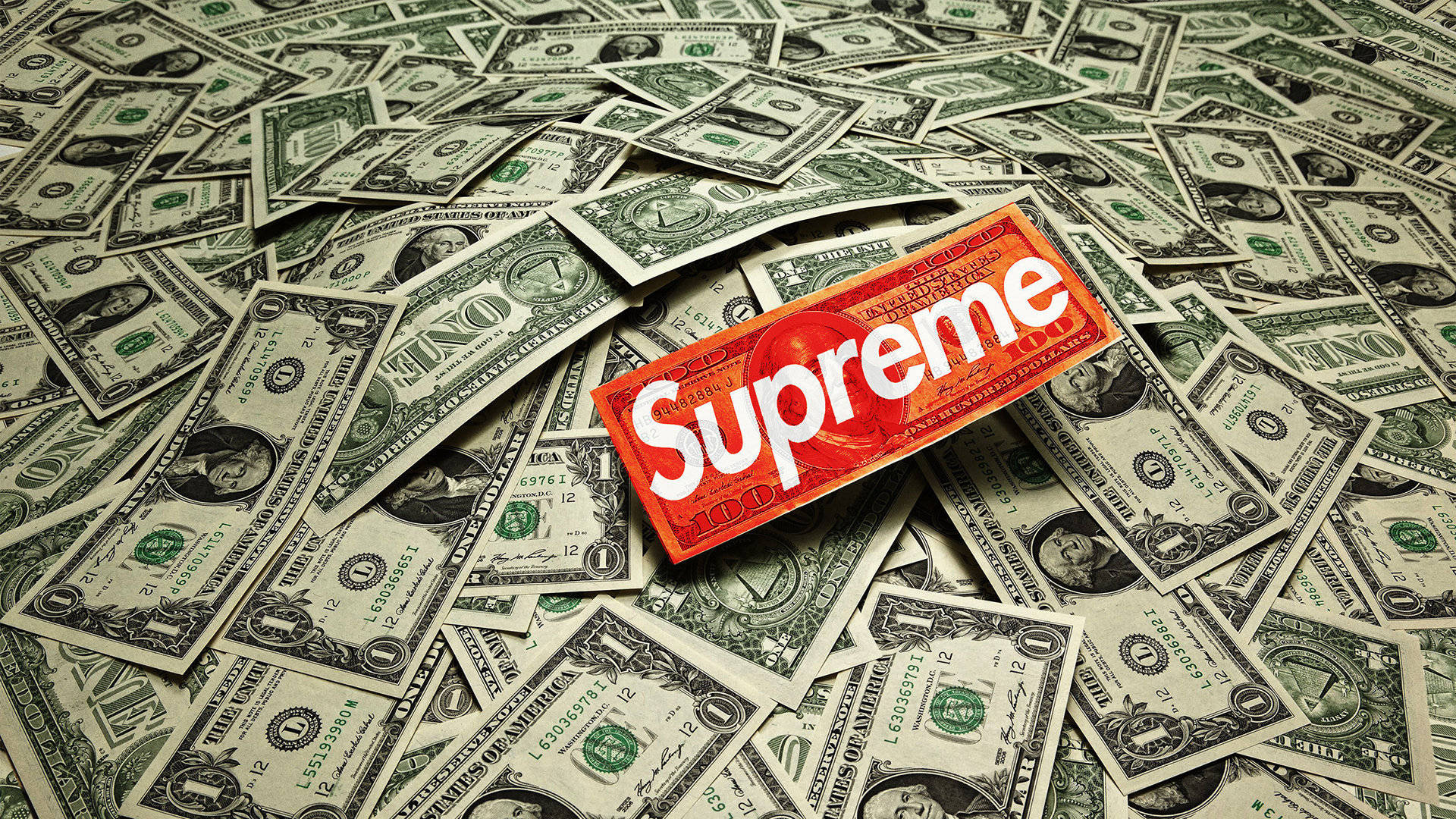 Dollar Bills Supreme Laptop Wallpaper