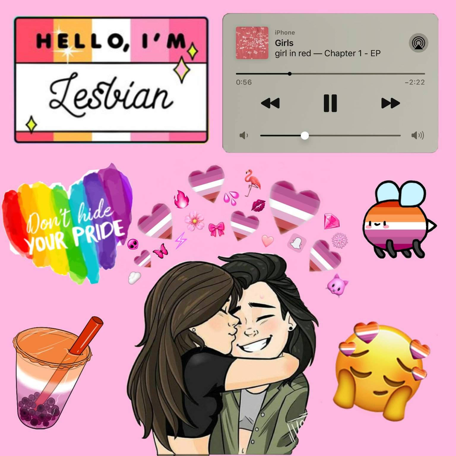 Don't Hide The Lesbian Flag Wallpaper
