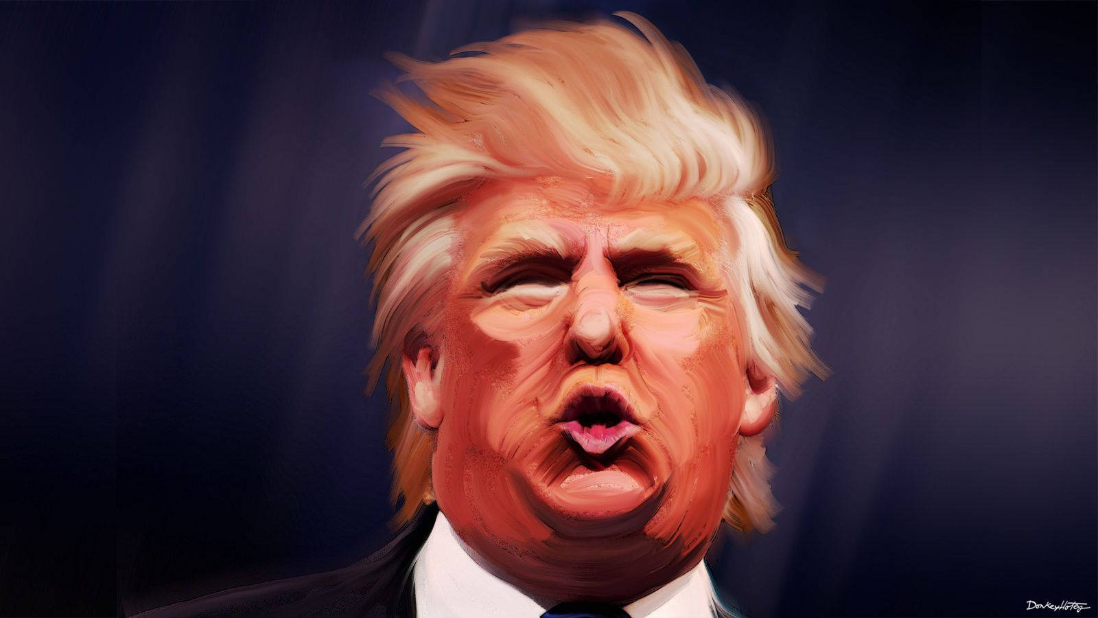 Donald Trump Duck Face Art Wallpaper