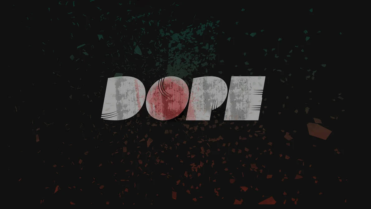 Dope - A Black Background With The Word Dope Wallpaper