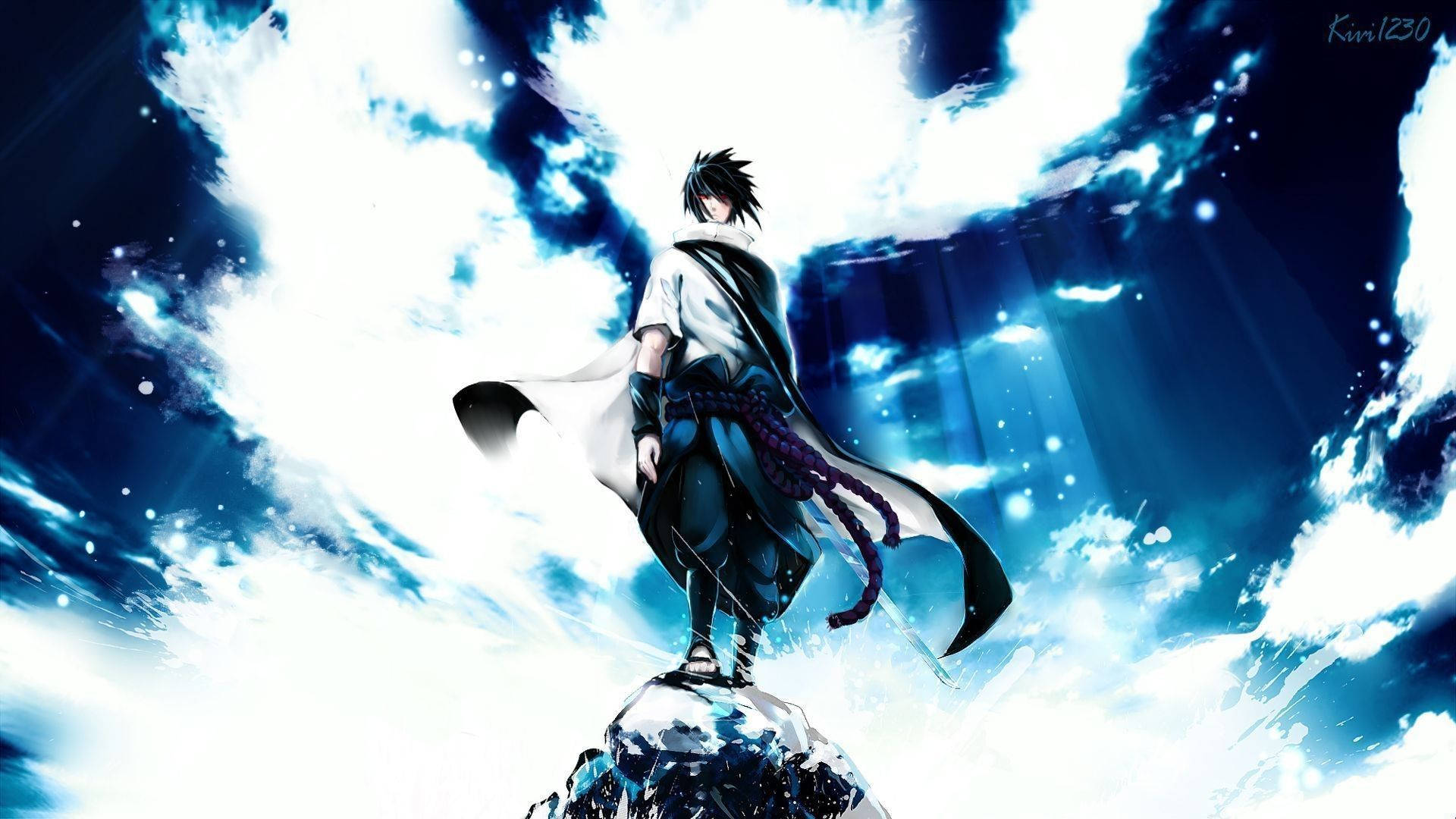 Download free Dope Anime Sasuke In Rock Wallpaper - MrWallpaper.com