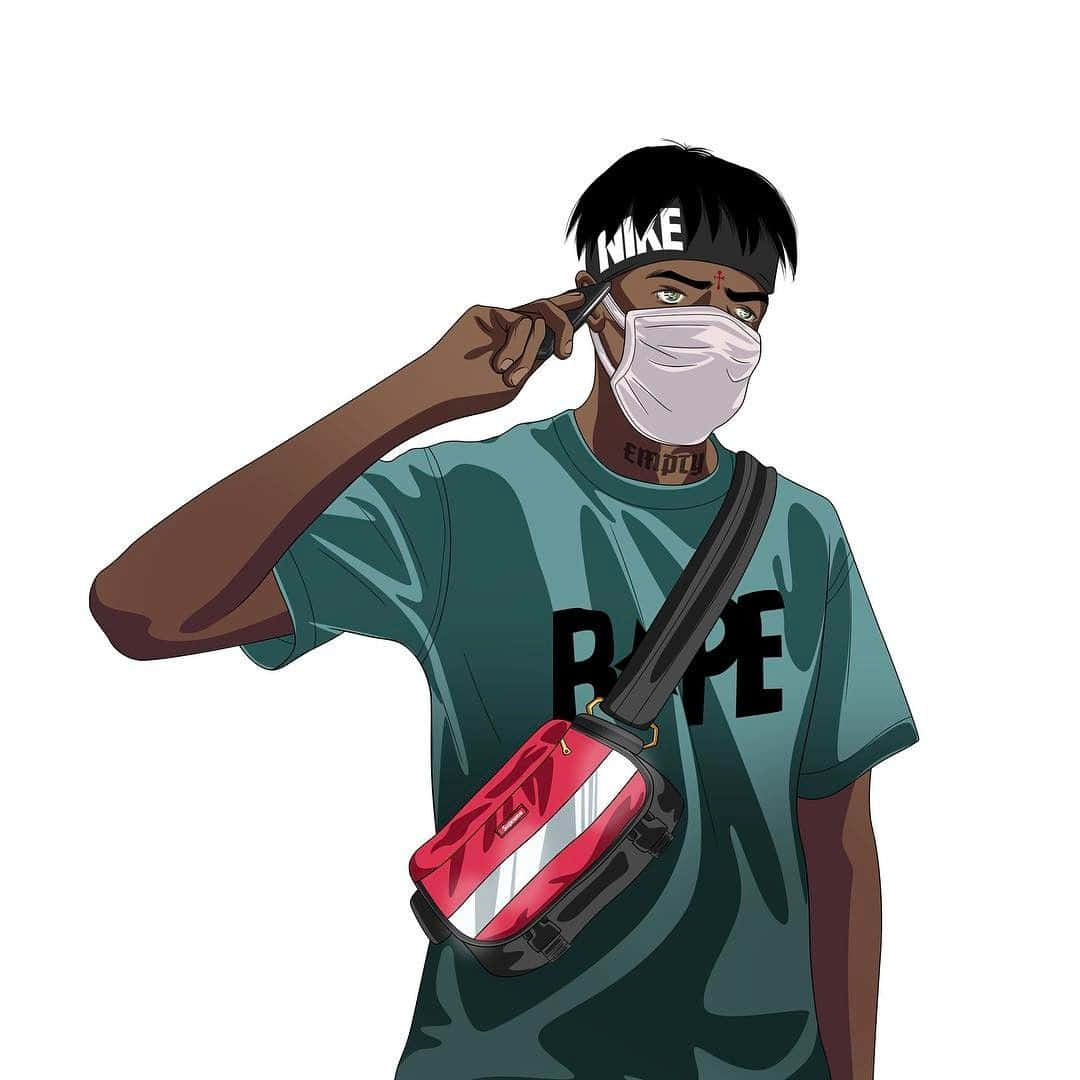 Dope Boy Calling Vector Art Wallpaper