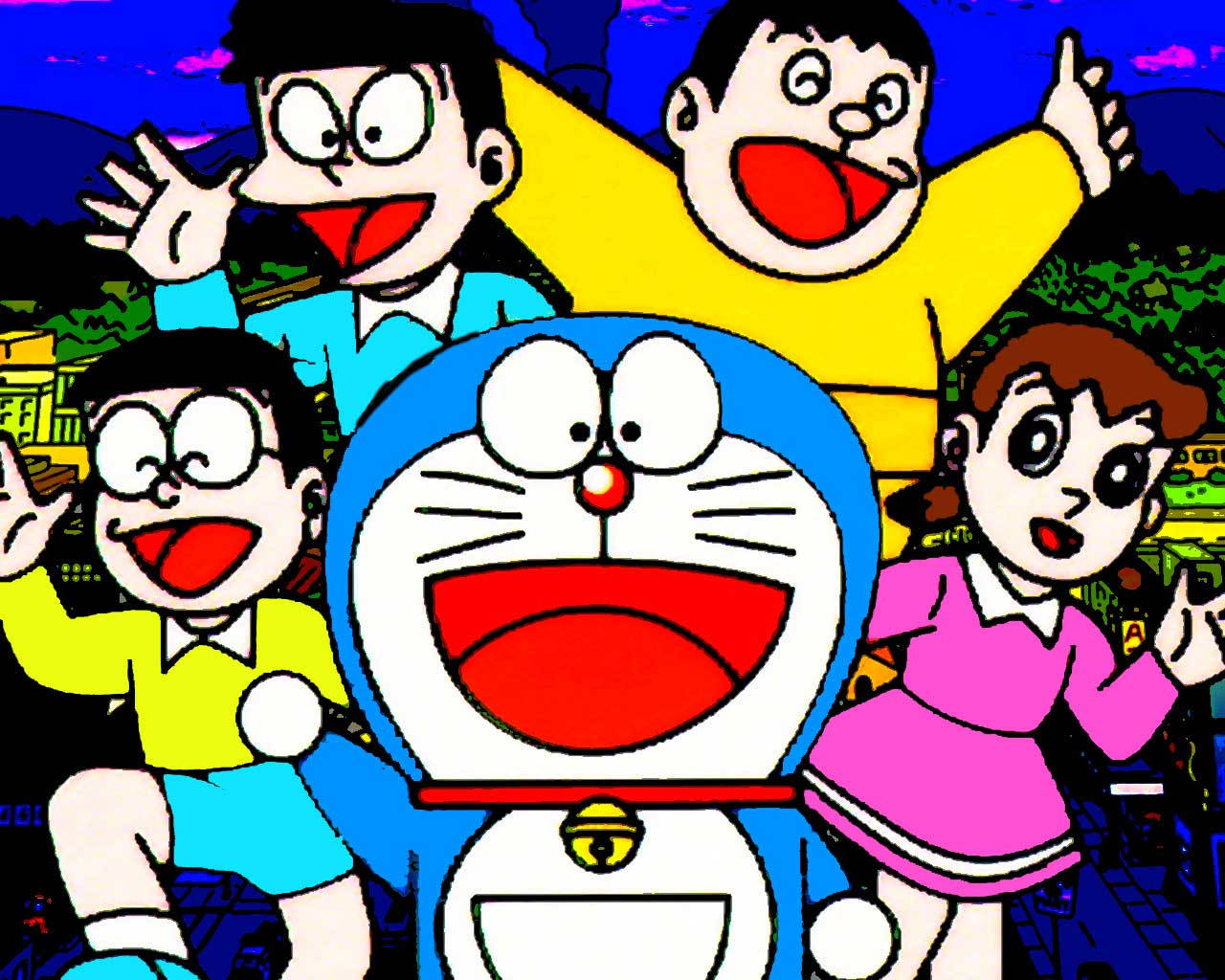 Doraemon And Nobita Sketch Wallpaper