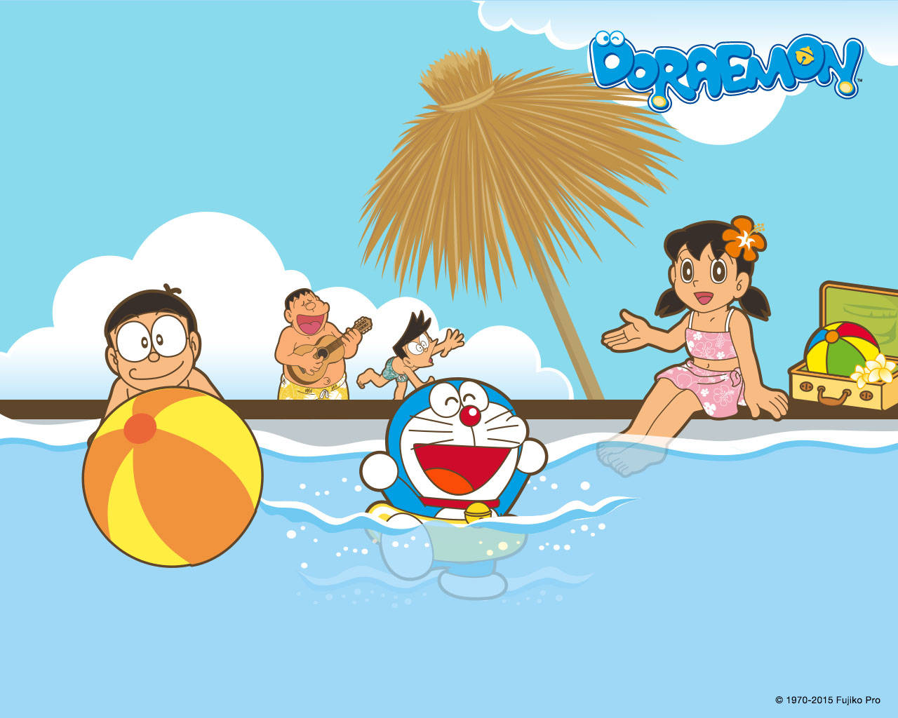 Doraemon And Nobita Summer Vacation Wallpaper