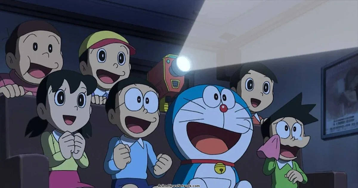 Doraemon And The Gang In The Cinema 4k Wallpaper