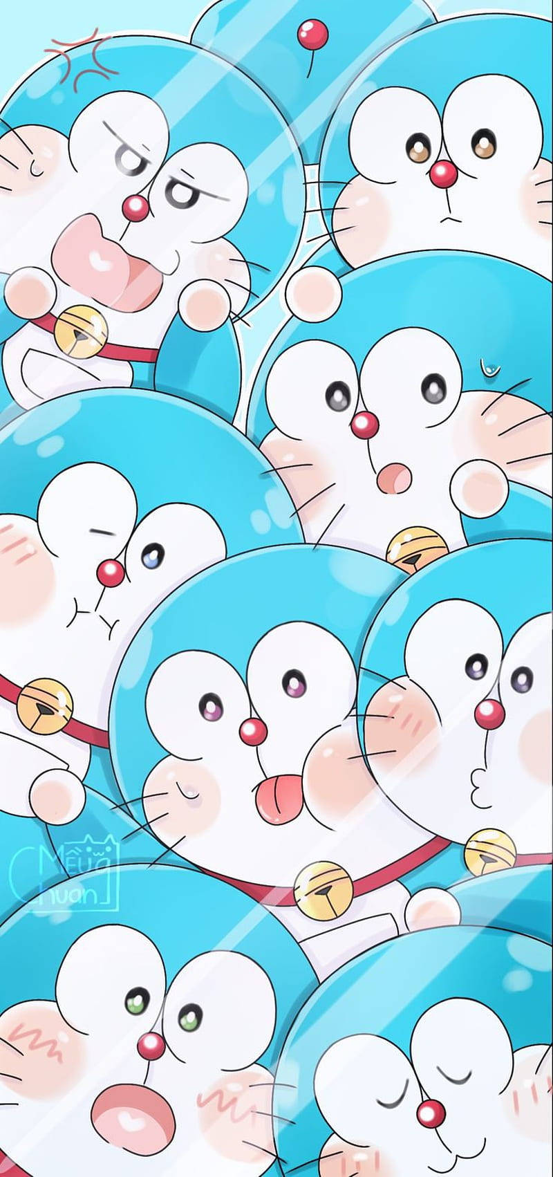 Doraemon Art Cartoon Iphone Wallpaper