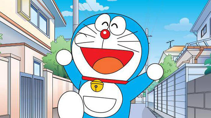 Doraemon Walking Down The Street 4k Wallpaper
