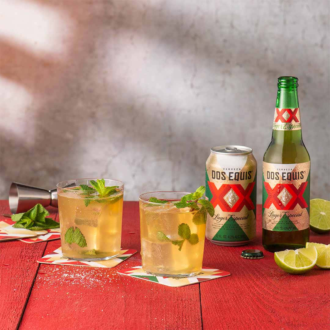 Dos Equis Beerand Cocktails Setup Wallpaper