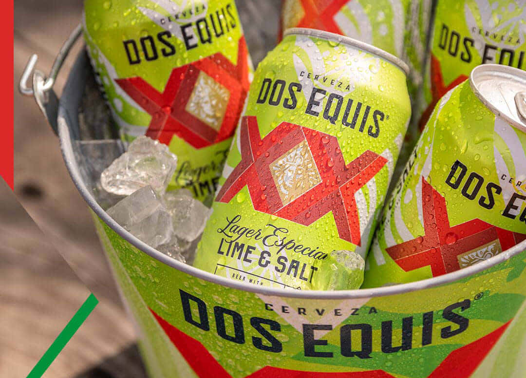 Dos Equis Limeand Salt Beer Cans Wallpaper