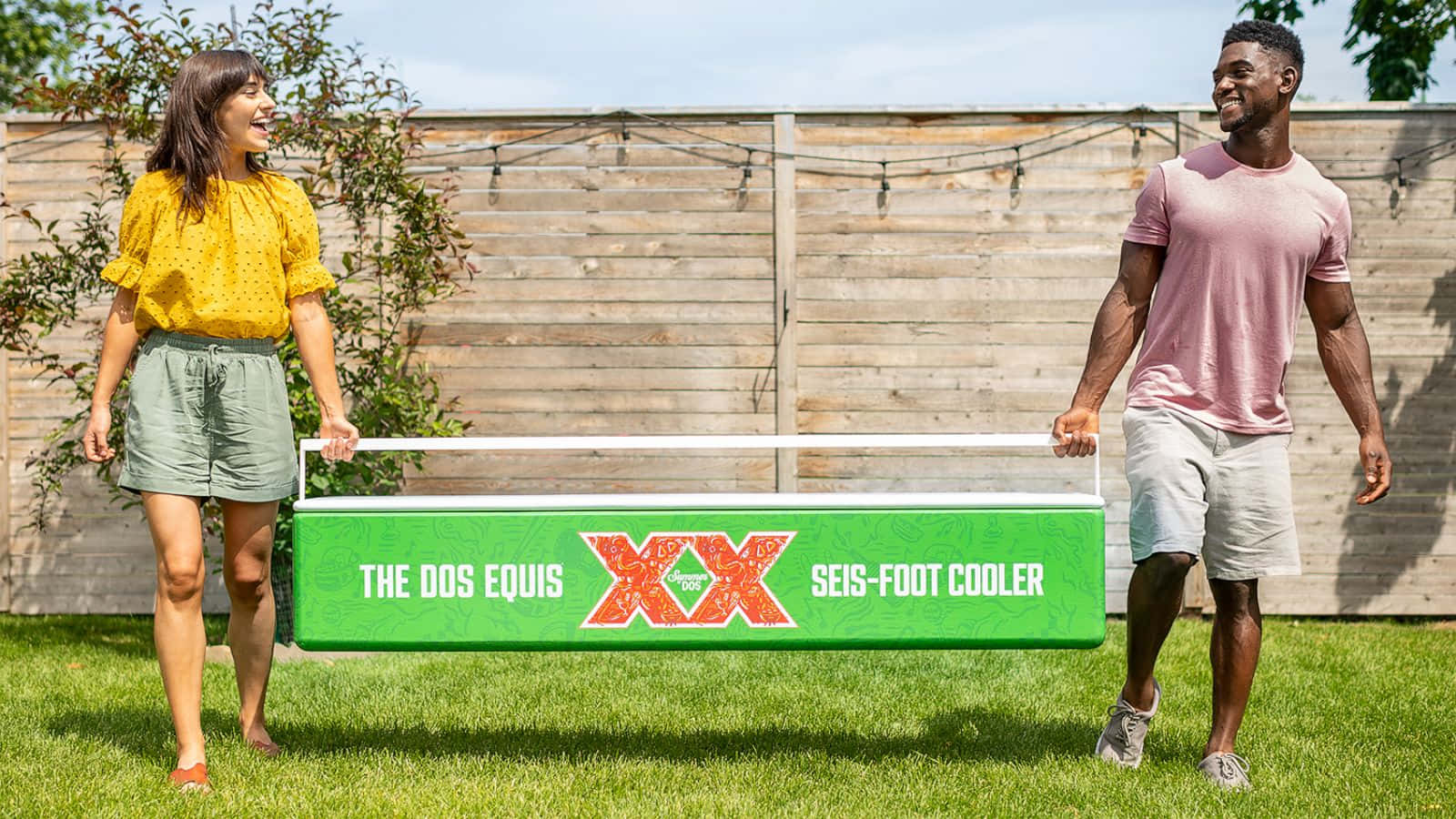 Dos Equis Seis Foot Cooler Promotion Wallpaper