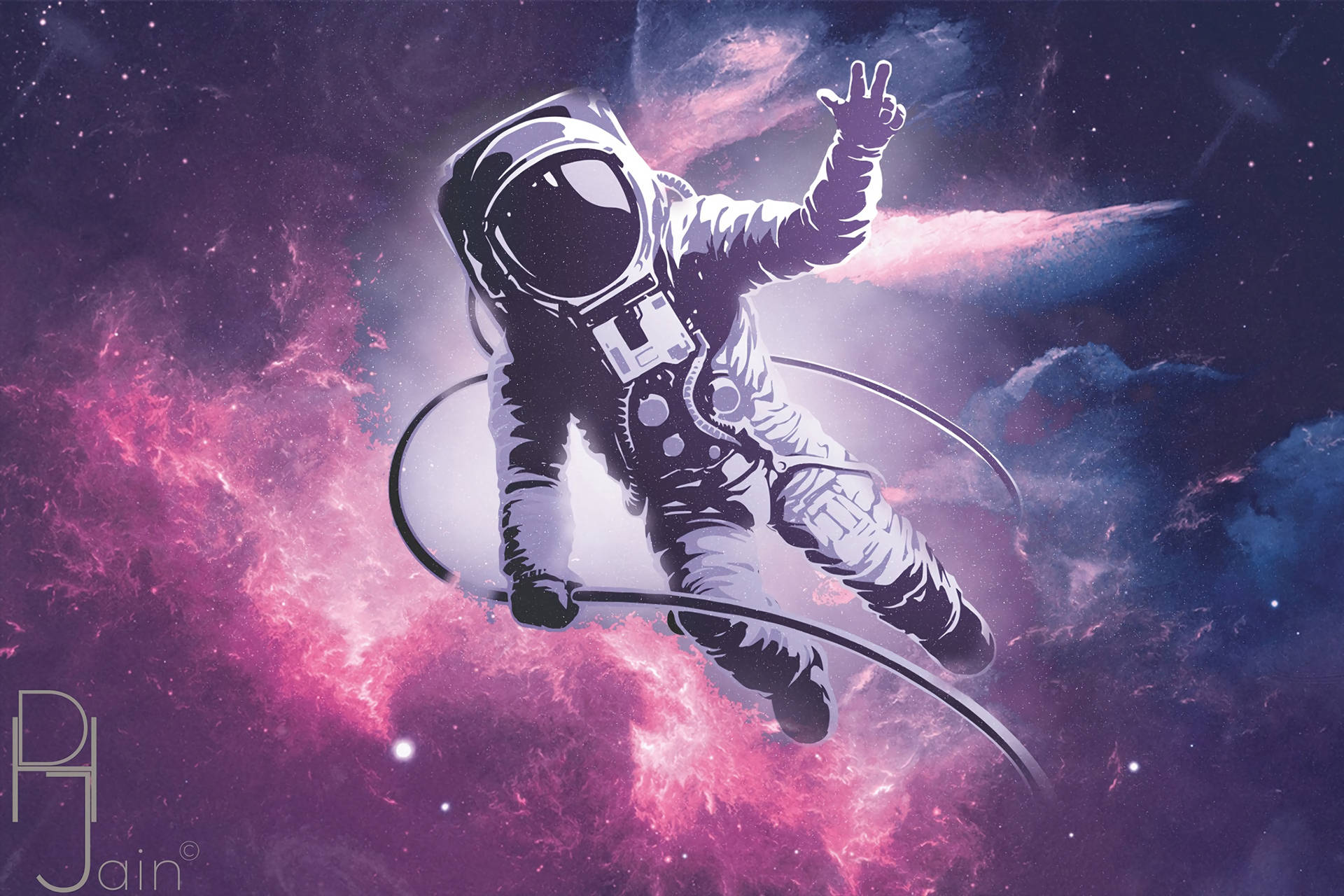 Astronaut Riding Over Rocket Illustration Wallpaper,HD Artist Wallpapers,4k  Wallpapers,Images,Backgrounds,Photos and Pictures