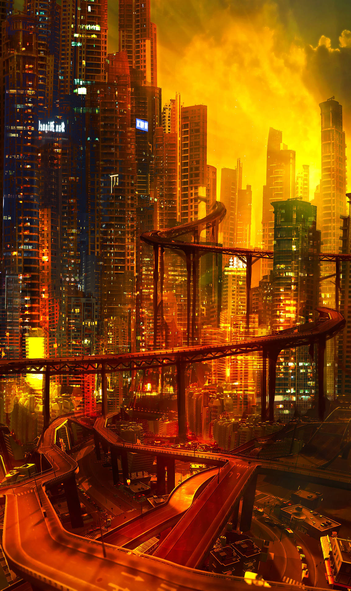 Download Cyberpunk City Wallpaper