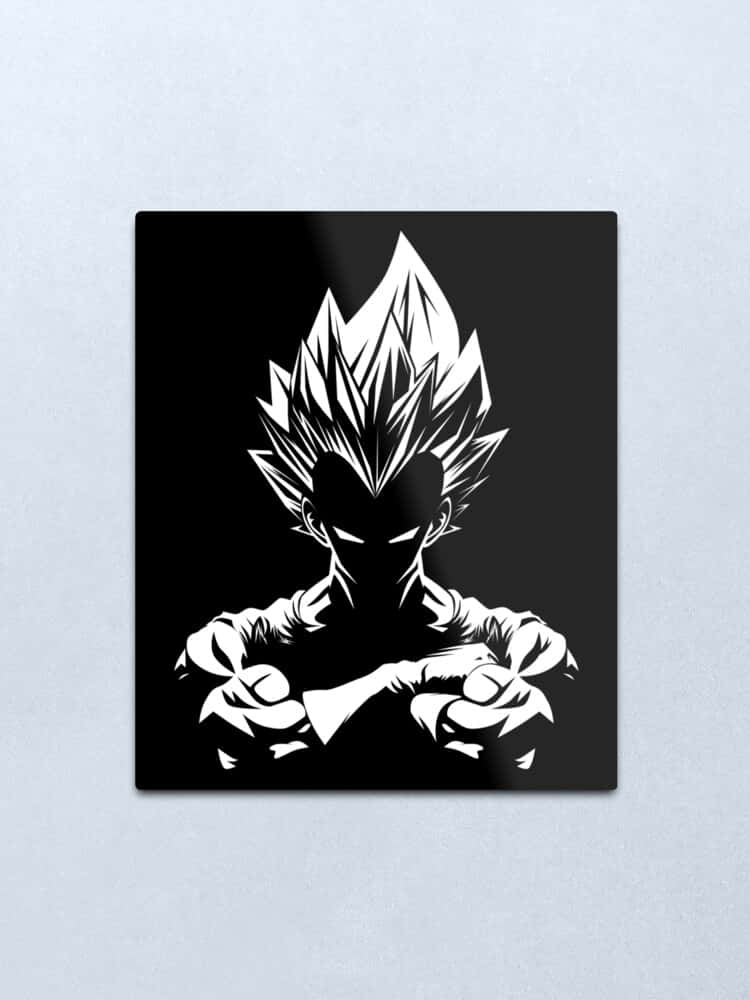 Dragon Ball's Vegeta In Black And White Wallpaper