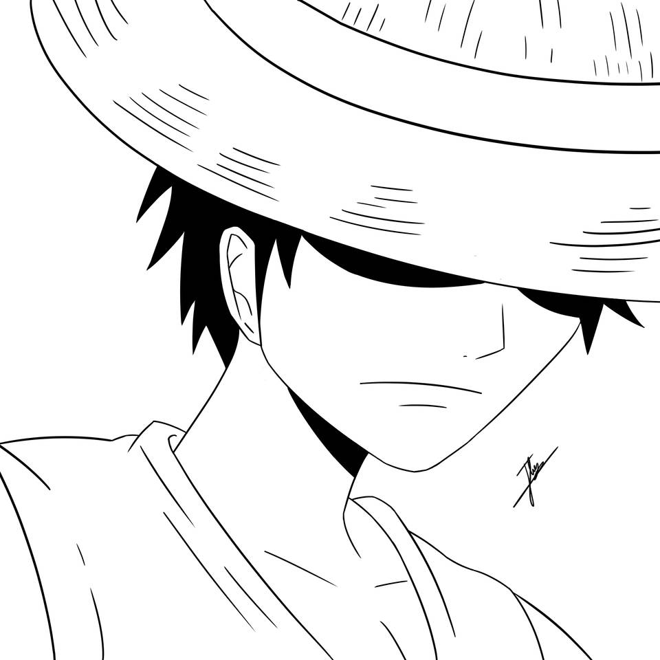 Drawing Of One Piece Luffy Wallpaper
