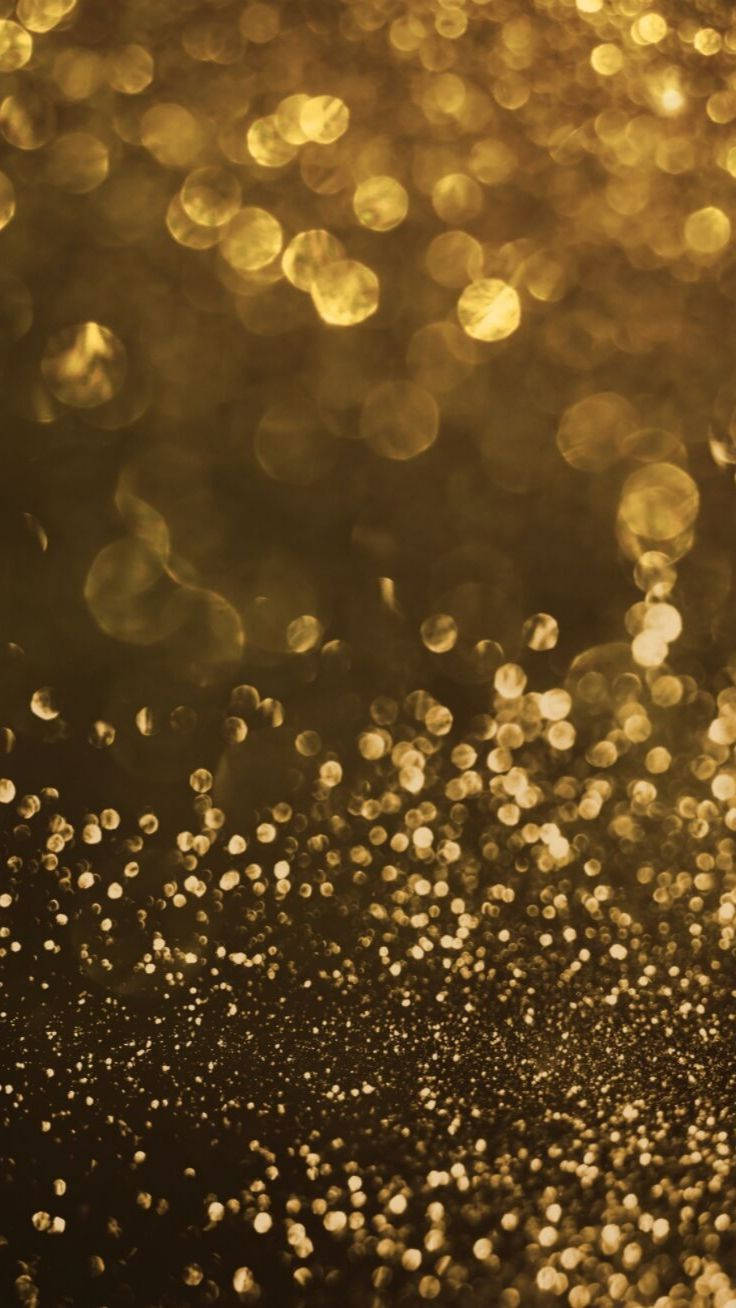 Dreamy Gold Glitter Sparkle Iphone Wallpaper