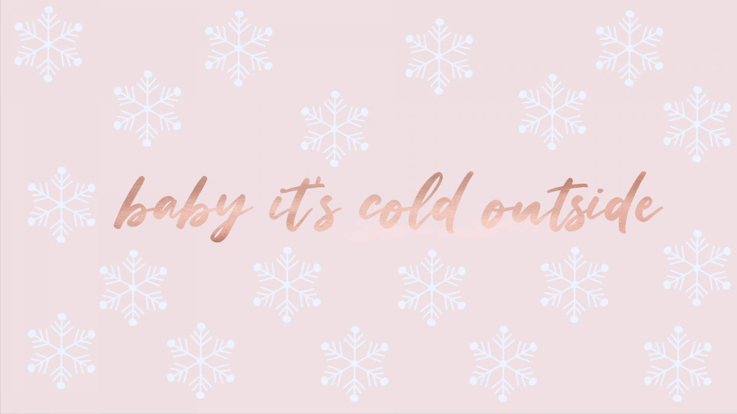 Dreamy Pink Snowflakes - A Perfect Christmas Aesthetic For Desktop Wallpaper