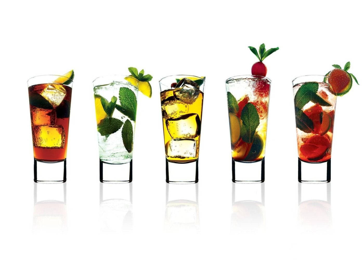 Drink On Tall Glasses Wallpaper
