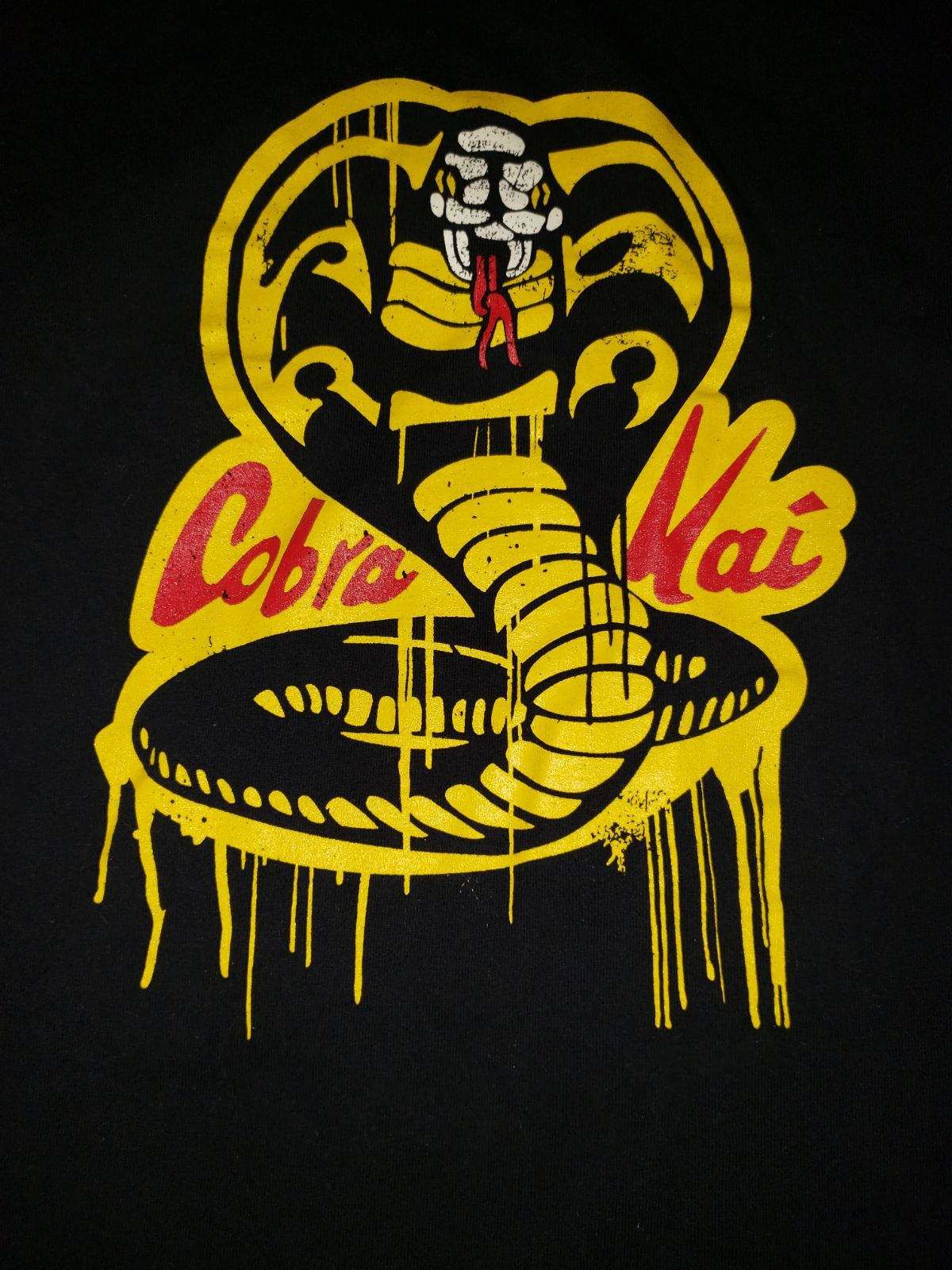 Dripping Yellow Snake Cobra Kai Phone Wallpaper