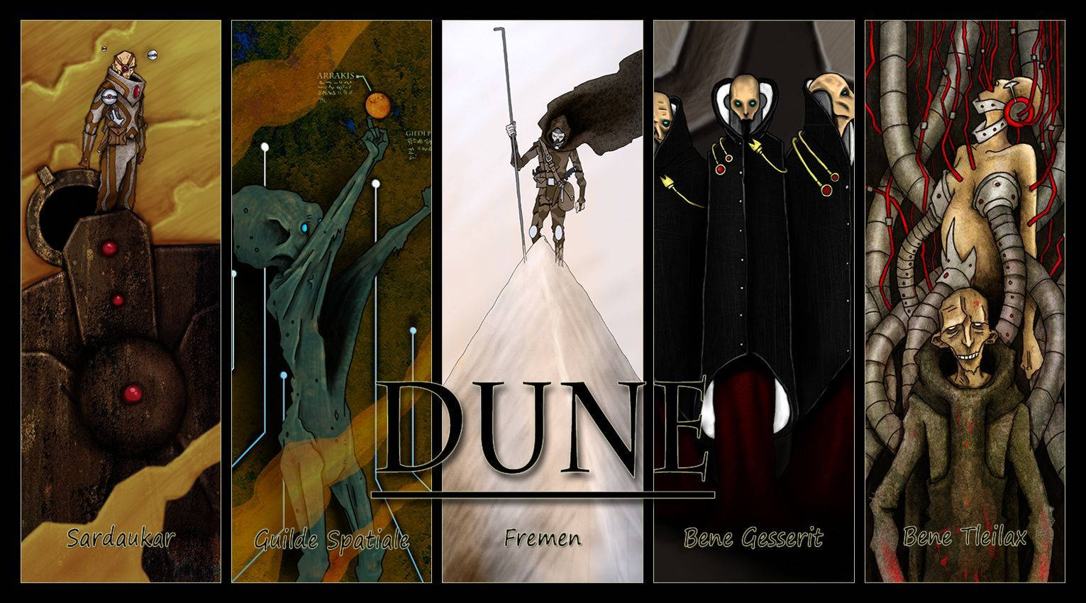 Dune Movie Cartoon Fan Art Wallpaper