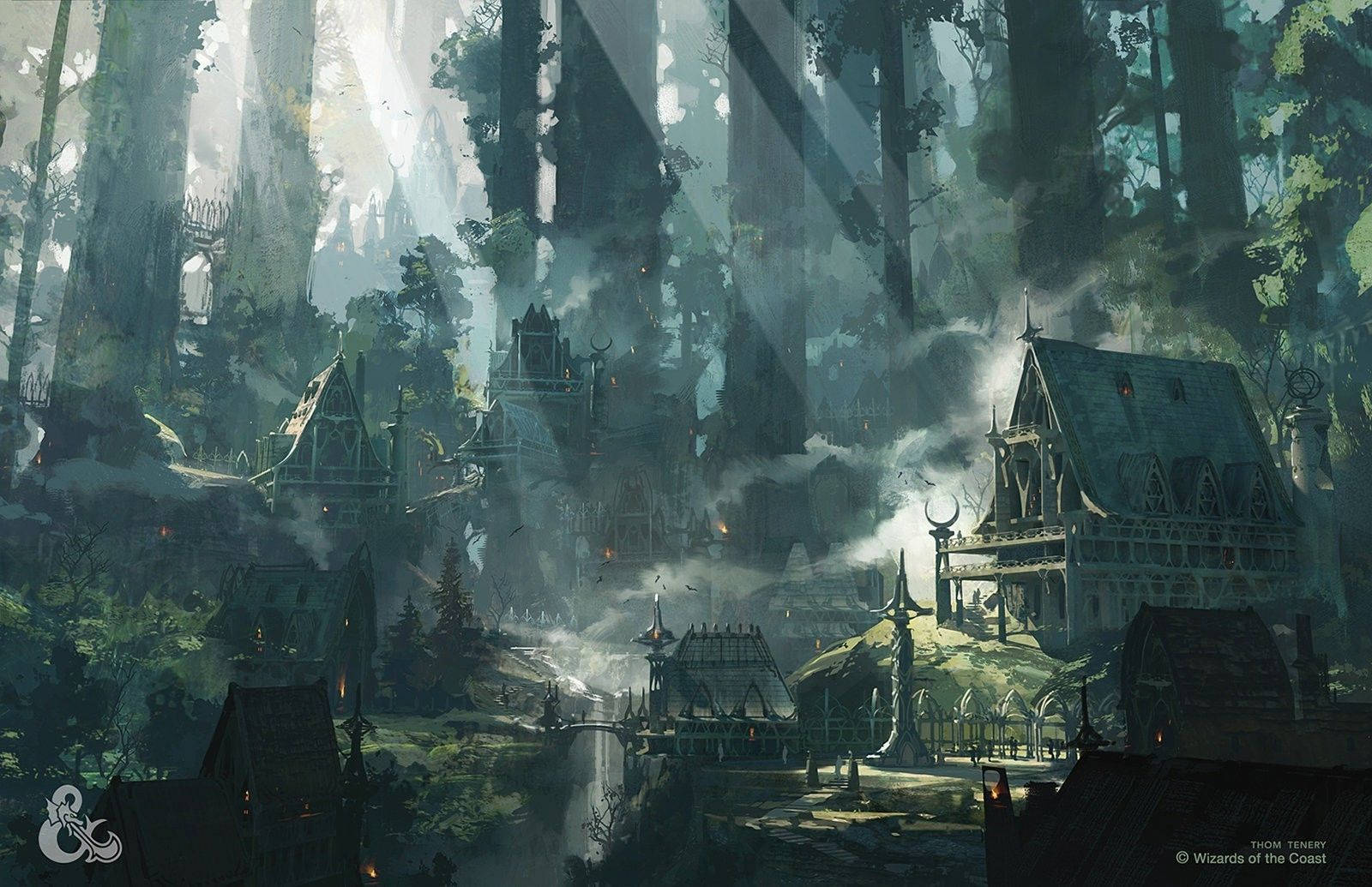 Dungeons And Dragons Forest Village Wallpaper