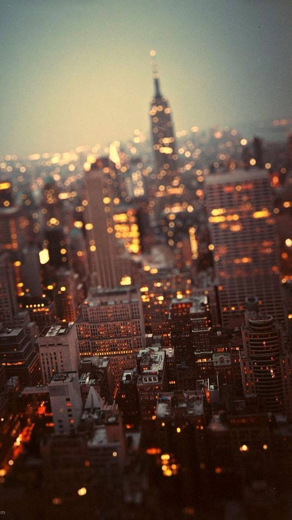 Dusk In New York Skyline Iphone Wallpaper