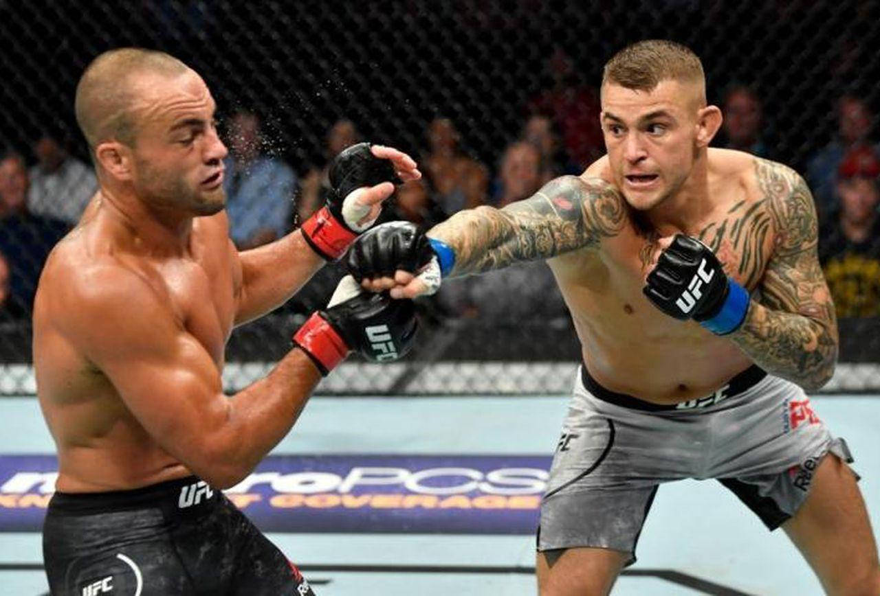 Dustin Poirier Punches Eddie Alvarez Wallpaper