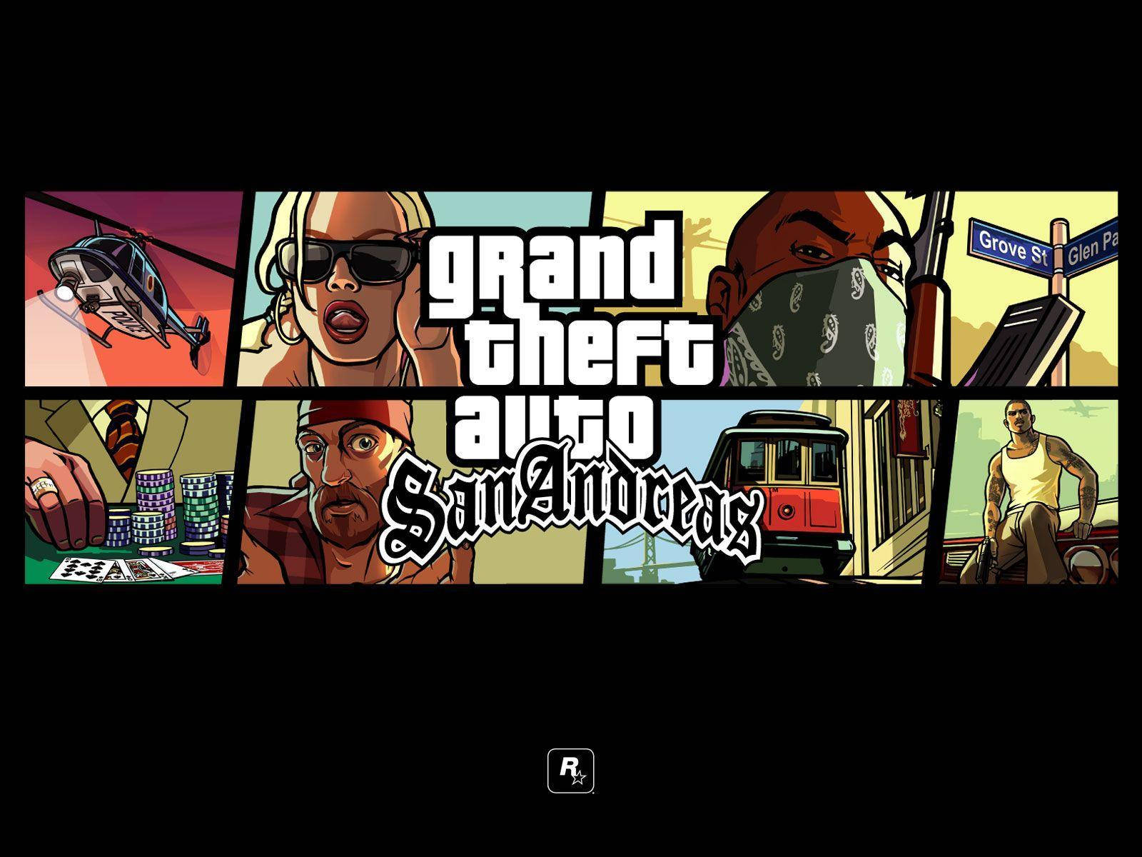 Dynamic Character Collage From Gta: San Andreas Wallpaper