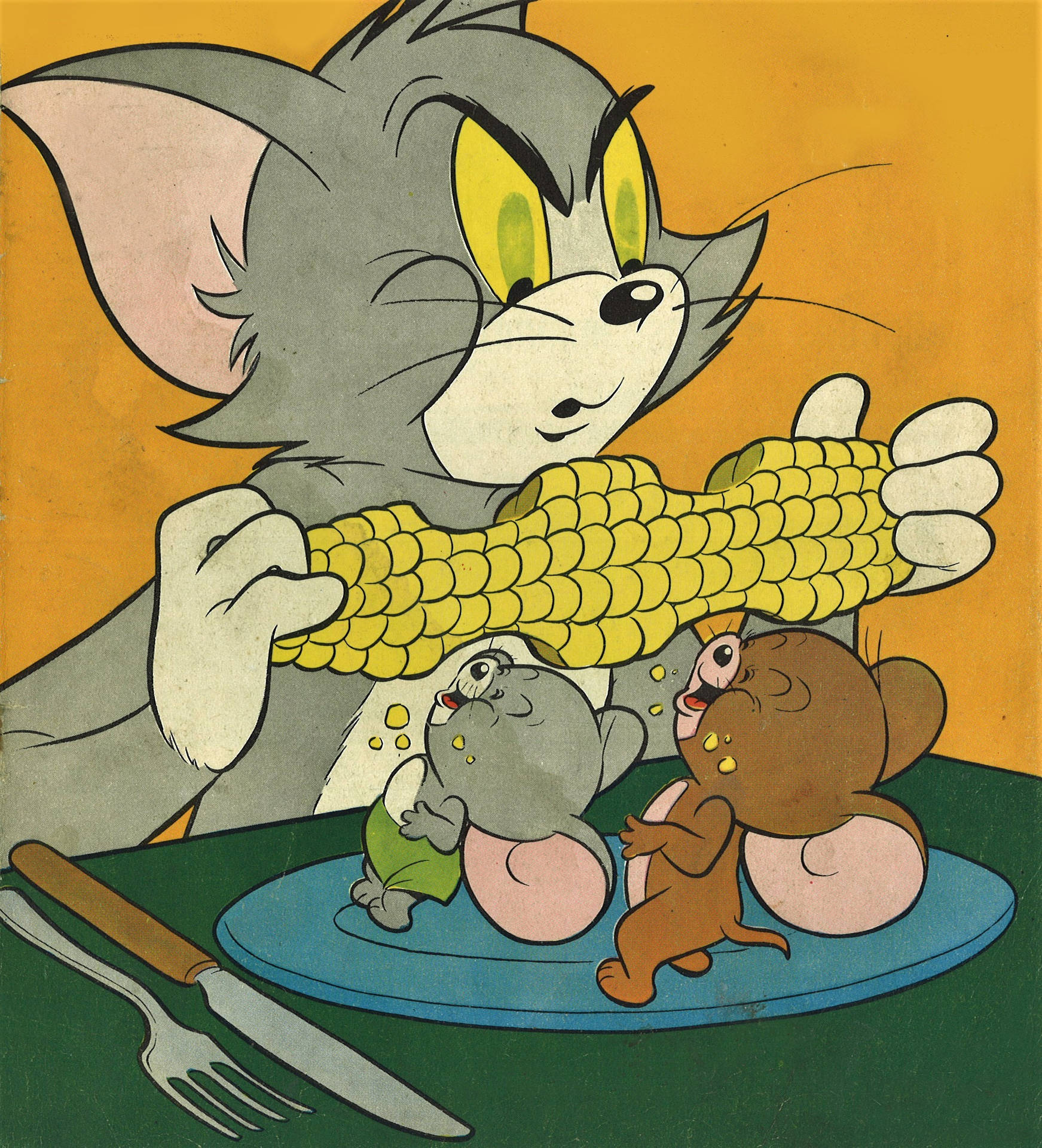 Download free Eating Corn Cob With Tom And Jerry Aesthetic Wallpaper -  MrWallpaper.com