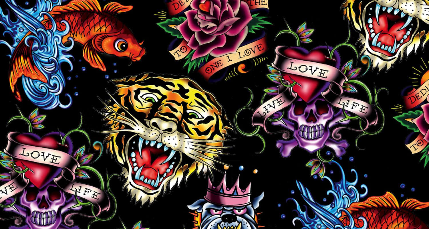 Ed Hardy Prints Wallpaper