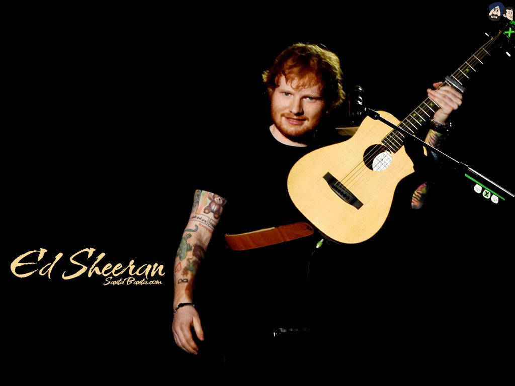 Ed Sheeran In Black Wallpaper