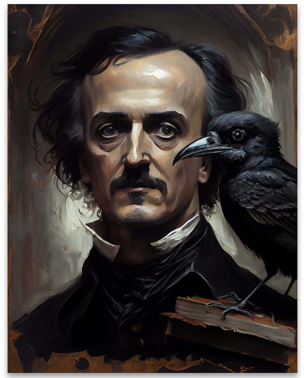 Edgar Allan Poeand Raven Wallpaper