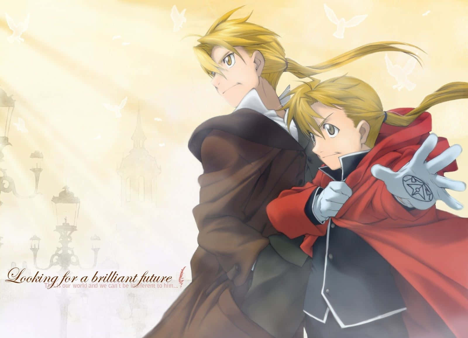 Edward Elric - A Journey Of Sacrifice And Determination Wallpaper