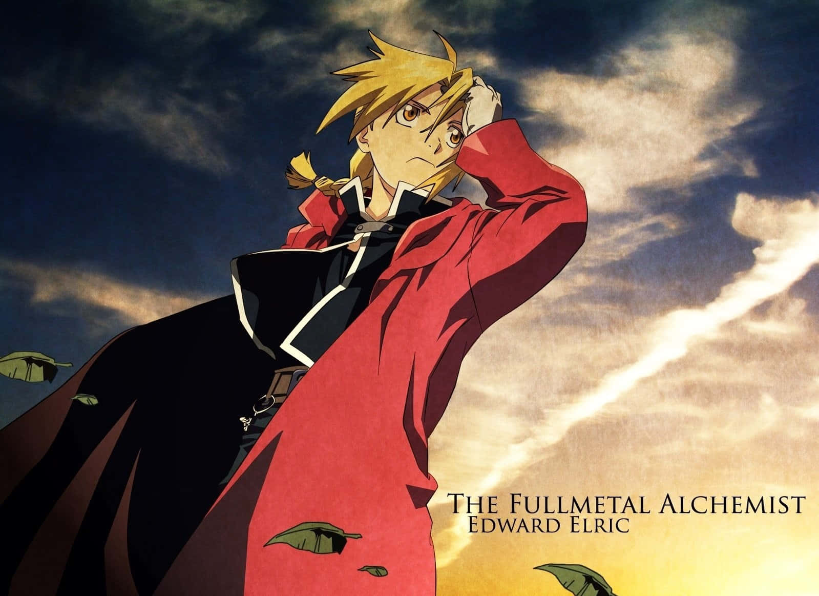 Edward Elric In A Powerful Stance Wallpaper