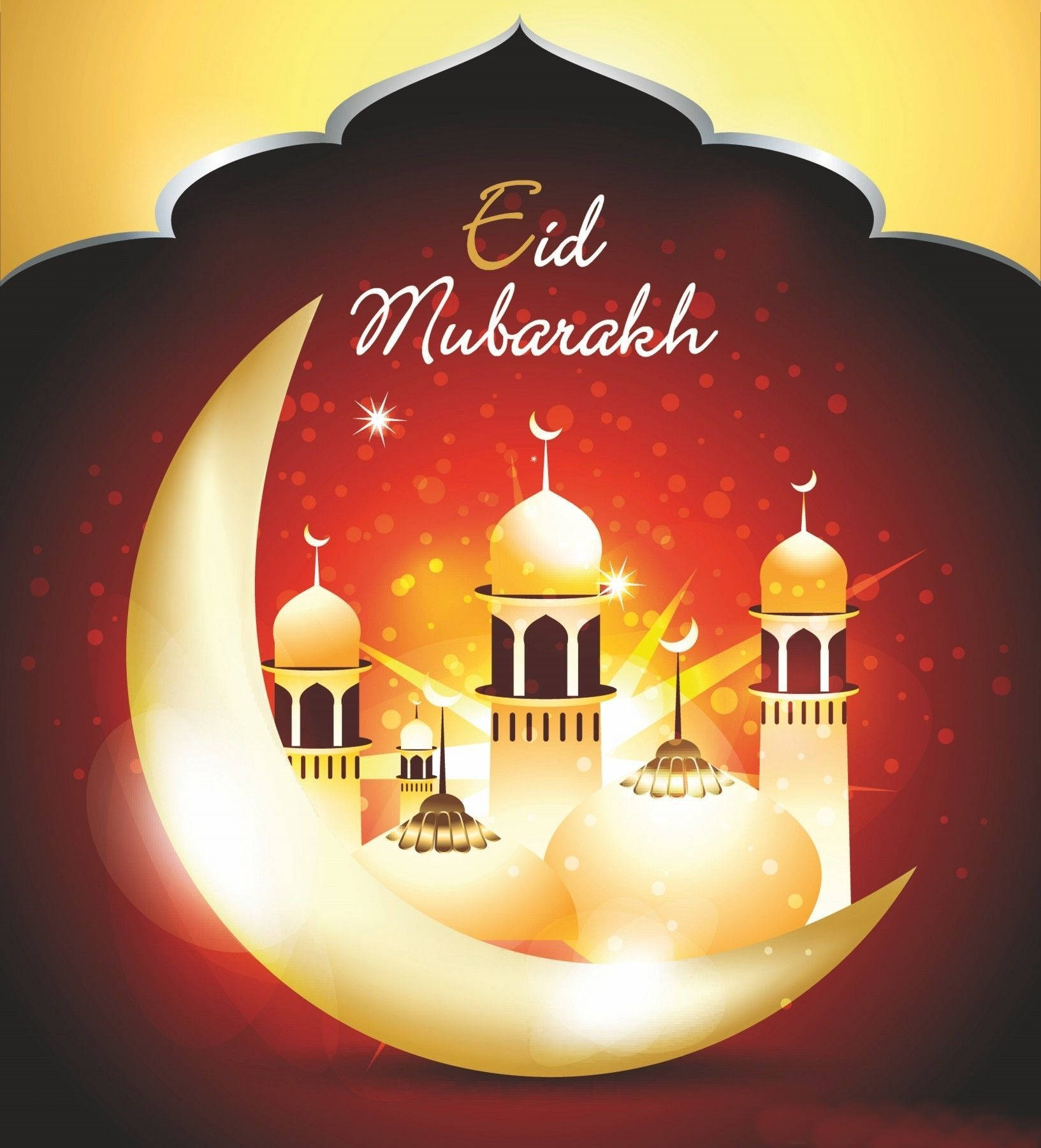 Eid-ul-adha Mubarak Bright Greeting Wallpaper