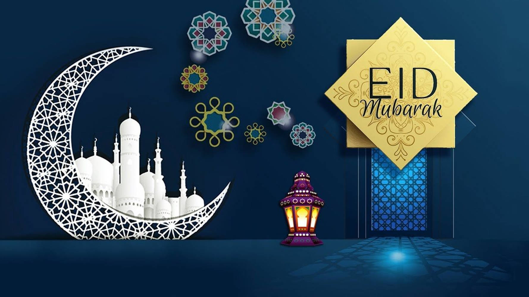 Eid-ul-adha Mubarak Islamic Icons Wallpaper