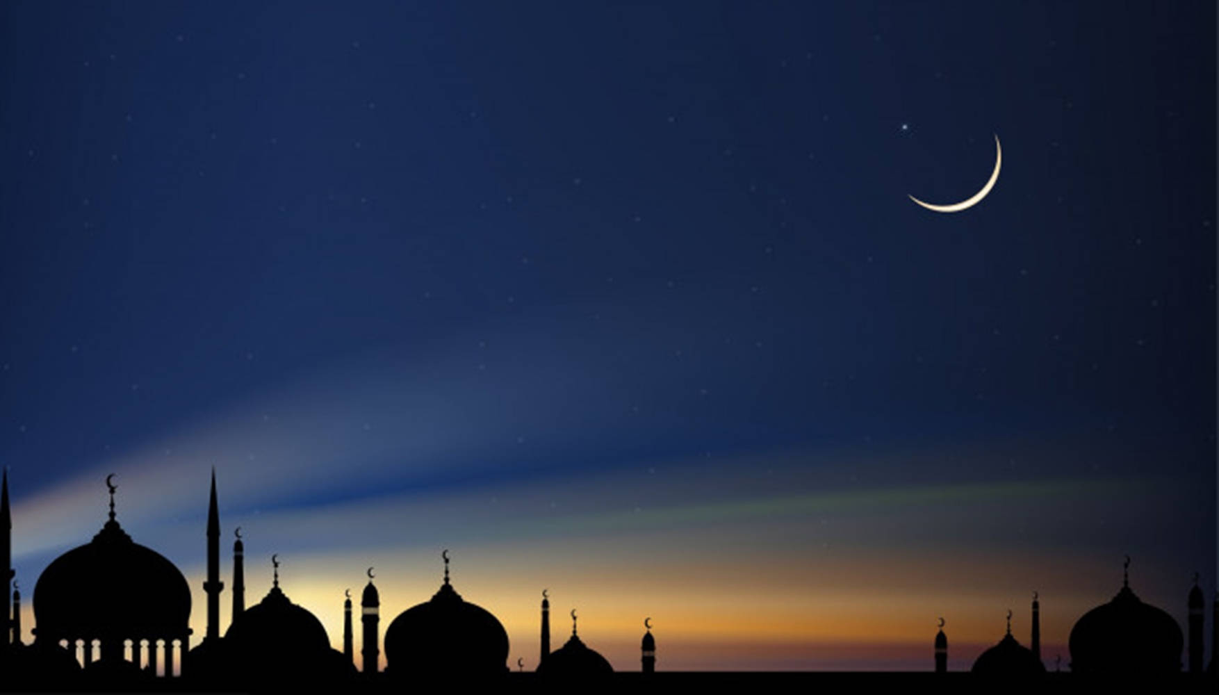 Eid-ul-adha Mubarak Sunset Moon Wallpaper