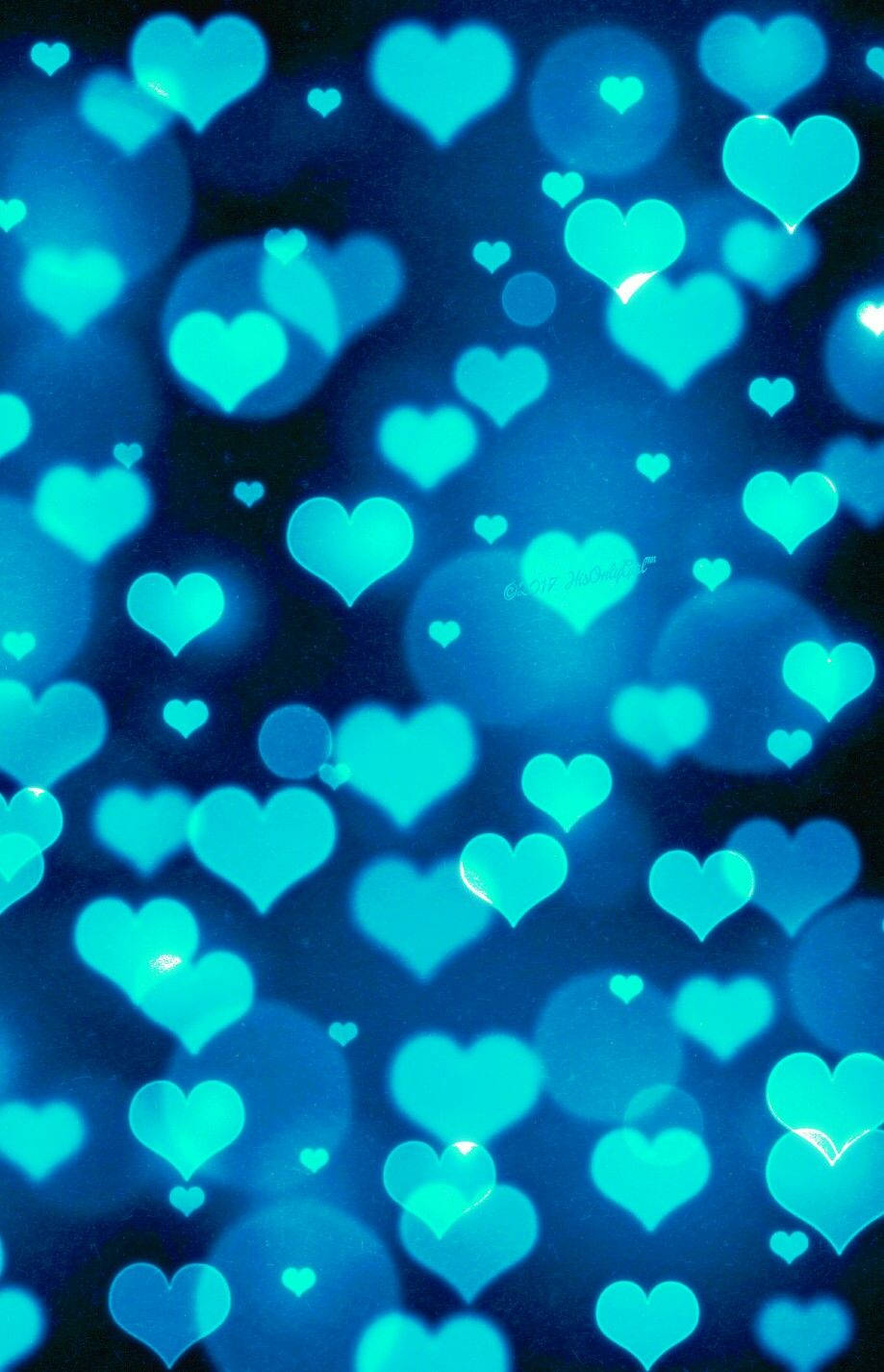 Electric Blue Heart Wallpaper
