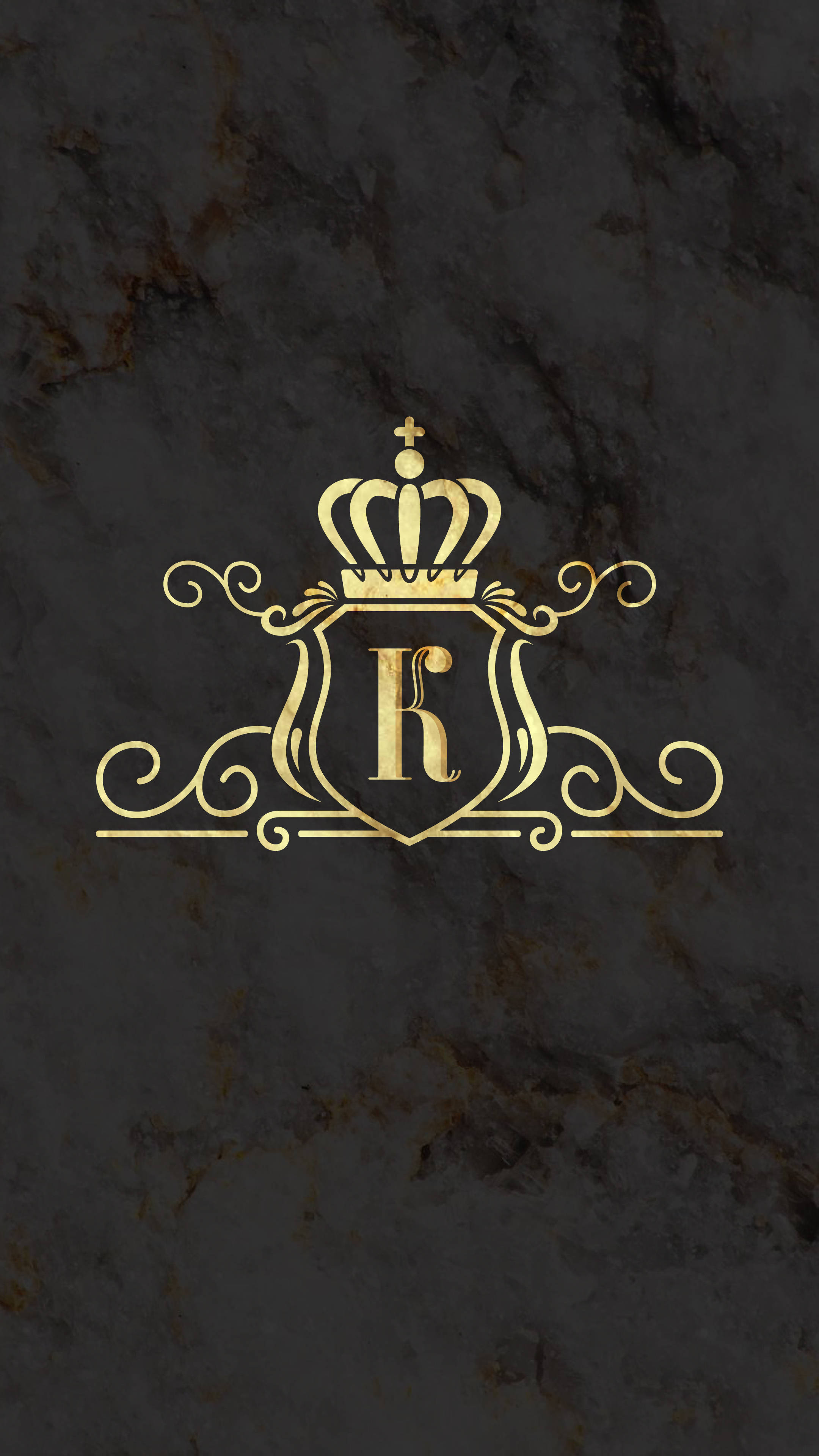 Elegance Of Royalty: The Golden Marble King And Queen Wallpaper